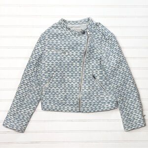 BONPOINT VGUC Embroidered Textured Geometric Bomber Style Jacket